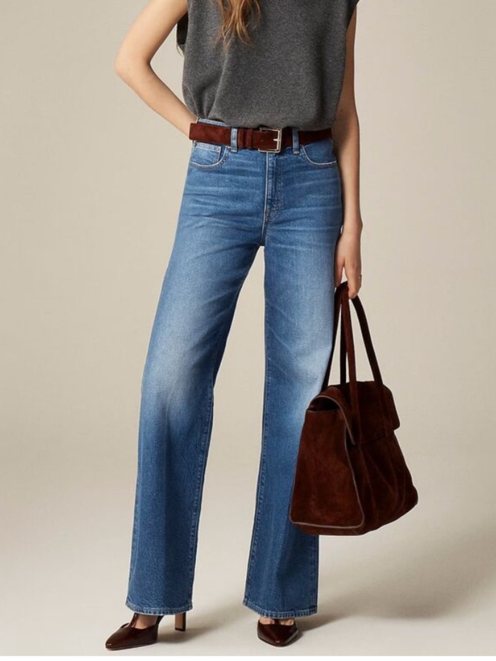 J Crew semi stretch high rise denim trouser size 24 Charlotte wash